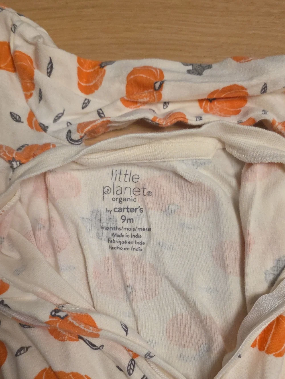 2 Pairs Of Baby Pumpkin Print Footed Pajamas